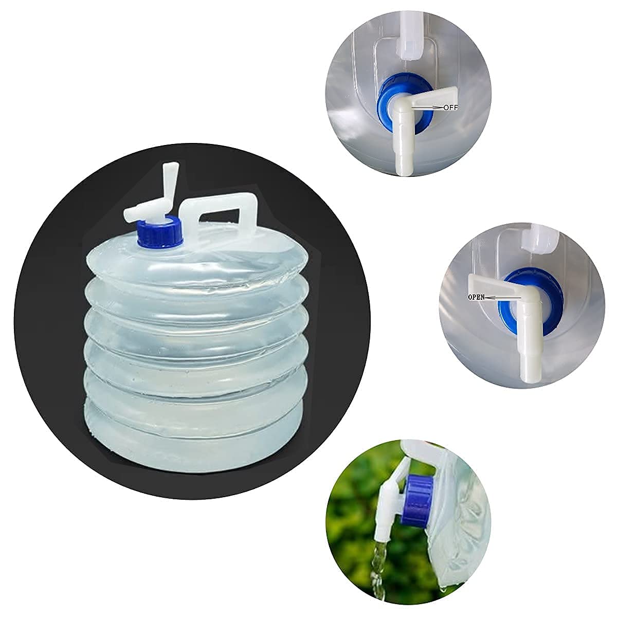 Jerrican pliable 10L rond alimentaire - Jerrycans d'eau Camping-car