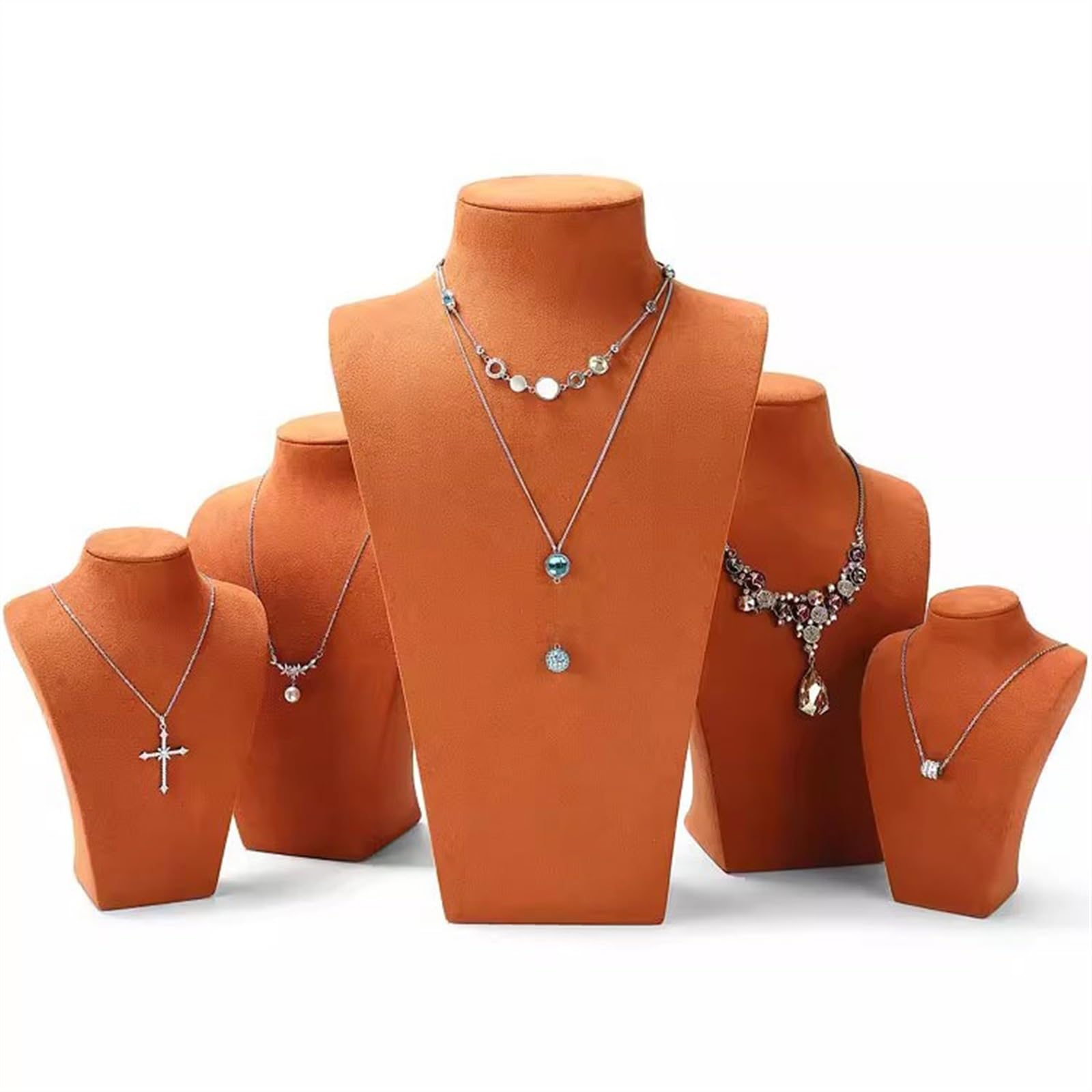 Schmuckaufbewahrung 3D Halskette Schmuck Display Büste Ständer Dimensional | Freistehender Anhänger-Kettenhalter, Aufbewahrungsorganisator(18*9.5*25cm)