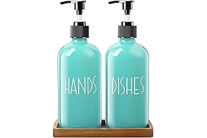ALELION Turquoise Dish Soap Dispenser for Kitchen - Aqua Dish Soap Dispenser...