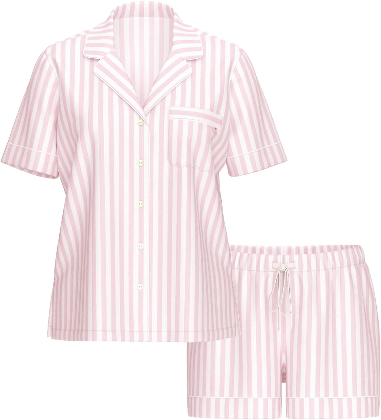 Victoria's Secret Modal Pajama Set, Short Sleeve Button Down Shirt and Shorts, Sleepwear for Women (XS-XXL)