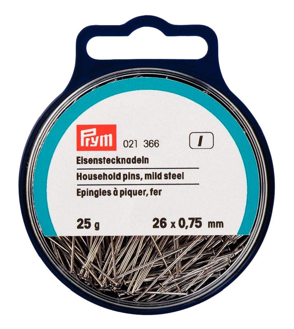 Prym 25 g Mild Steel Straight Pins, Silver