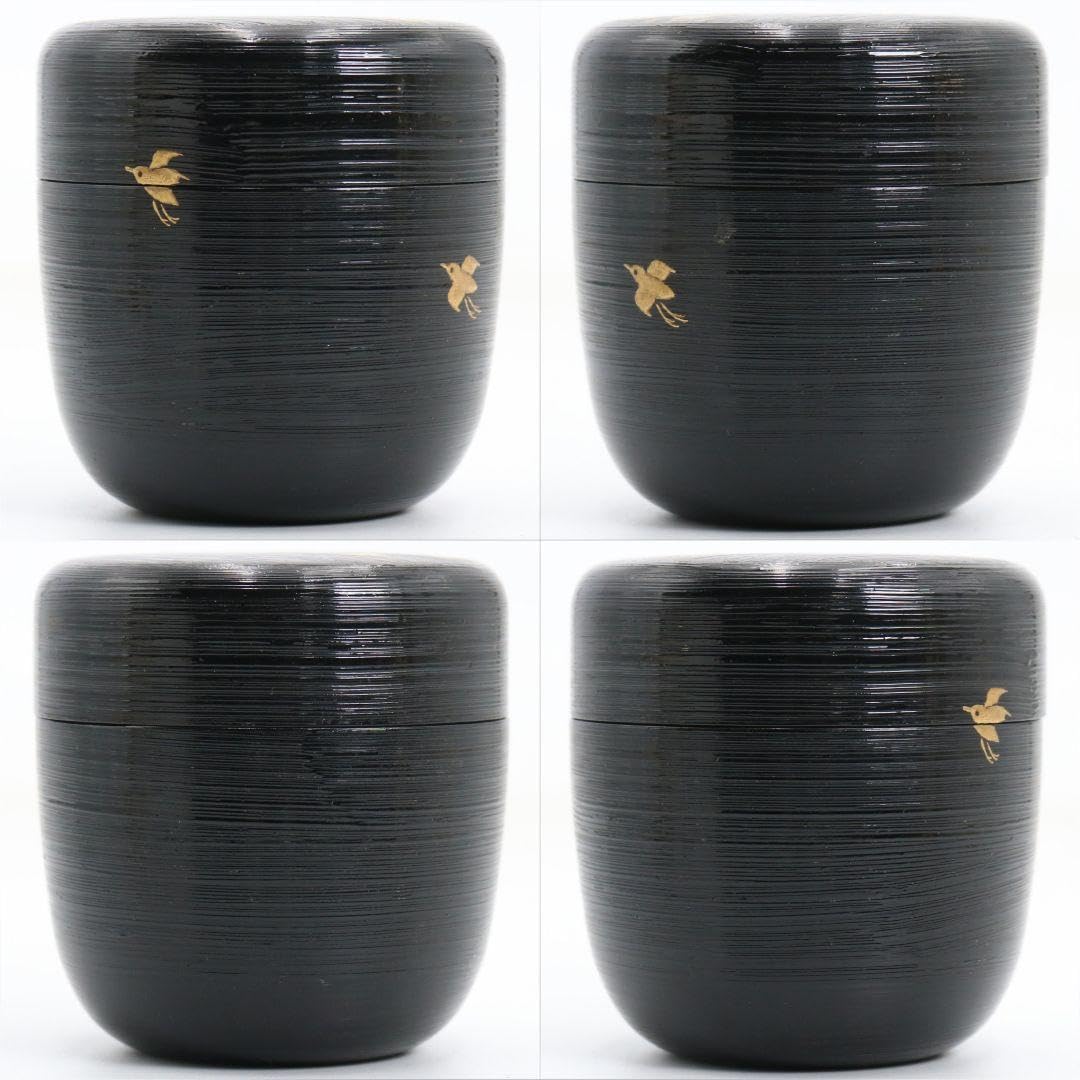 Amazon.co.jp: 筑城良斉作 波塗 波千鳥 中棗 茶道具 共箱 V924 : おもちゃ