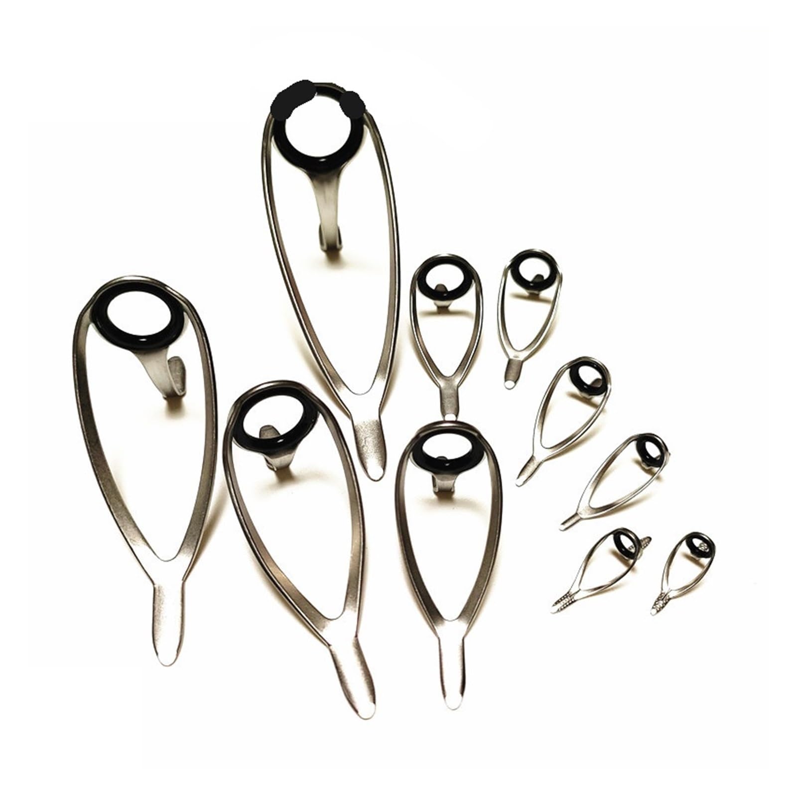 Lot de 2 guides de canne à pêche pour canne à pêche en eau salée avec œillets de rechange