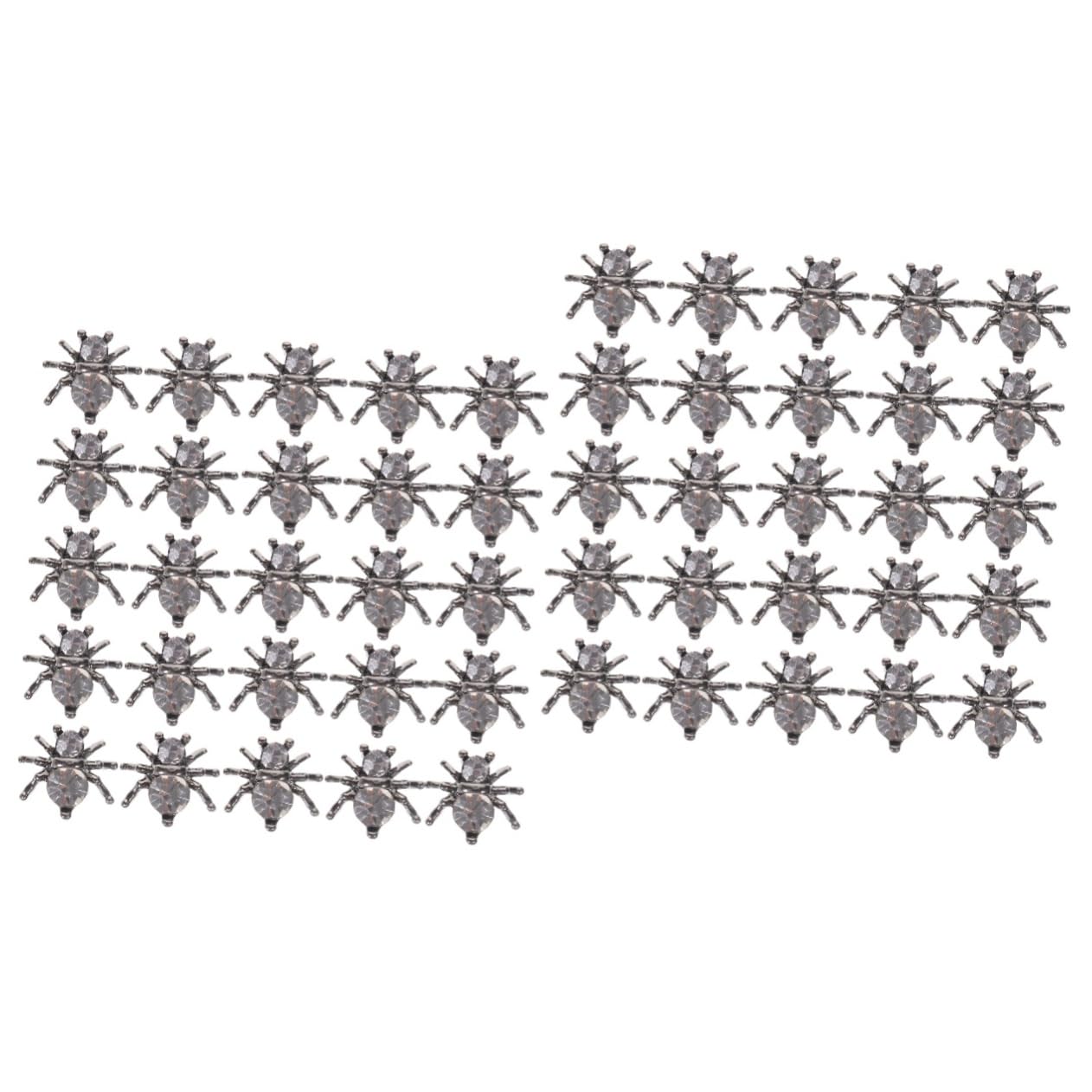 FRCOLOR 200piezas Adornos Metálicos Para Uñas De Halloween De Encantadoras Decoraciones De Araña Accesorios De Manicura Para Mujeres Suministros De Arte Para Uñas Diseño Creativo y
