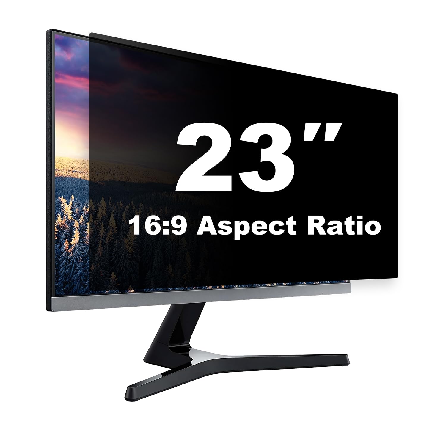 Pozlle 23 Inch Computer Privacy Screen Shield for 16:9 Widescreen Desktop Monitor - Anti-Glare Blue Light Privacy Filter and Anti Spy Screen Protector