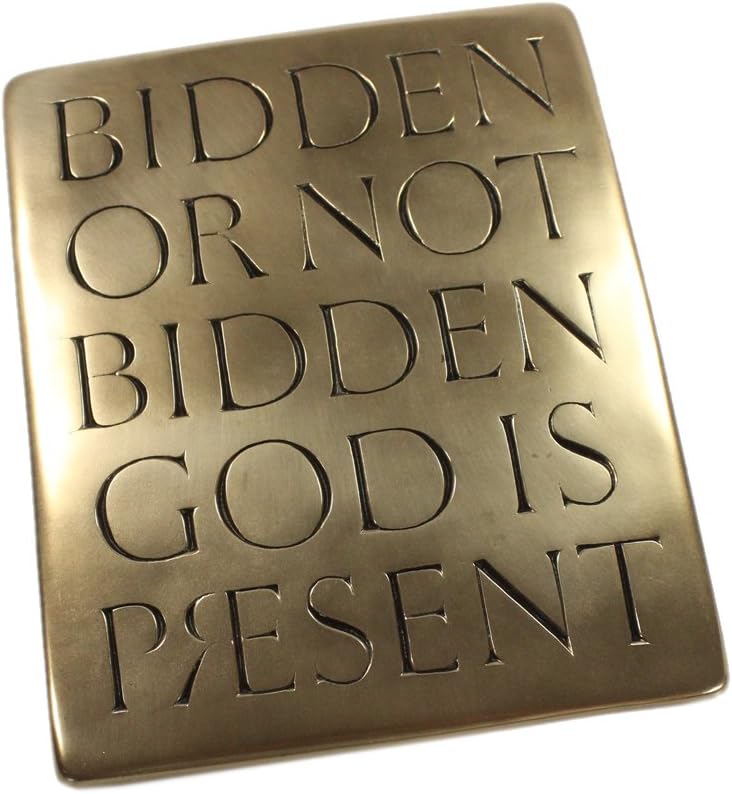 Amazon.com: Wild Goose Studio Bidden Or Not Bidden God Is Present Irish  Plaque Resin Casting Bronze Coated 8 1/4 Inches Tall By 6 3/4 Inches Wide  Ready To Hang Made In Ireland :