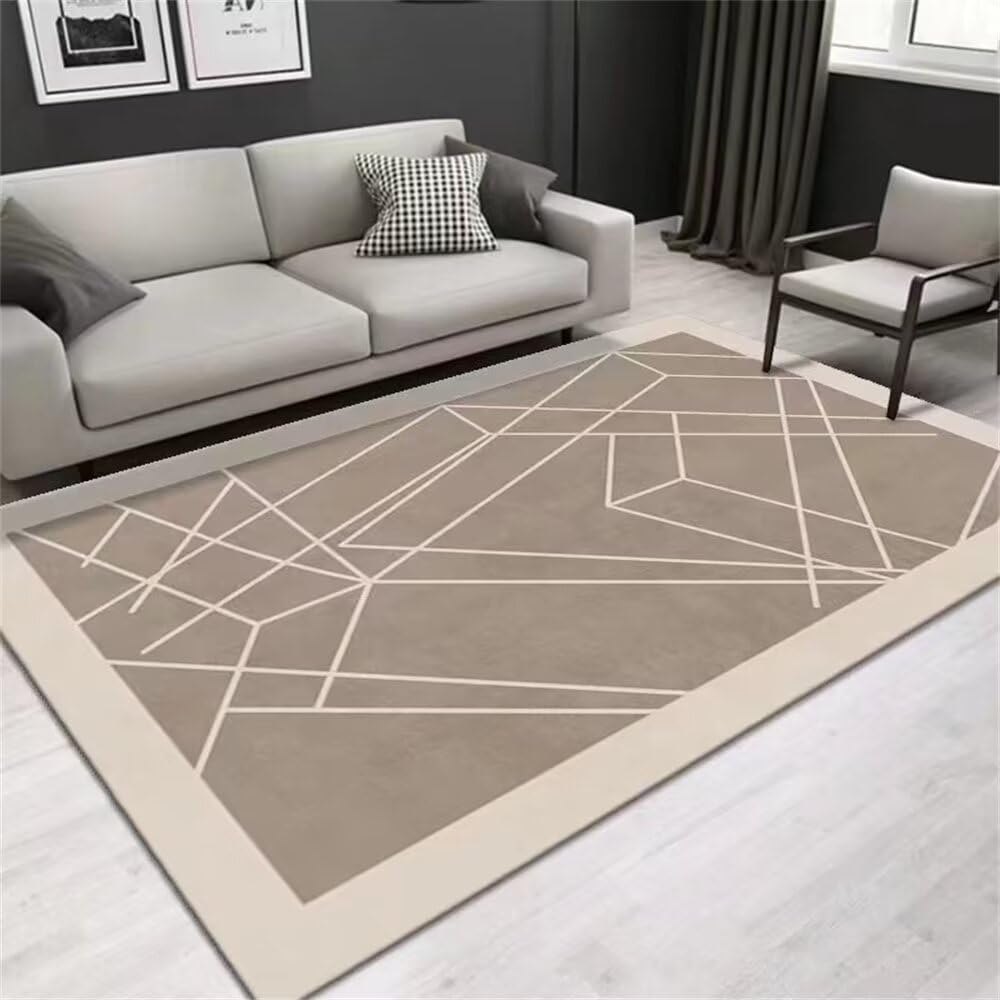 Tapis de chambre 160x200cm doux gris déco bureau moderne