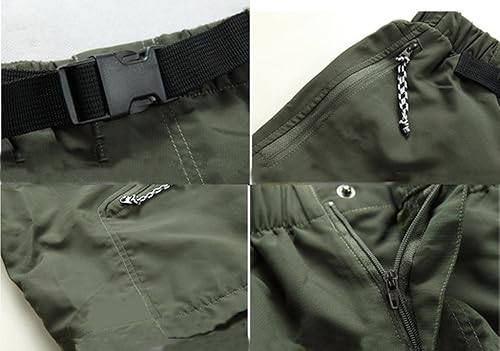 Miniatura 4 de Pantalones convertibles de senderismo para hombre, impermeables, de secado rápido, con cremallera, ligeros, pantalones de pesca con múltiples