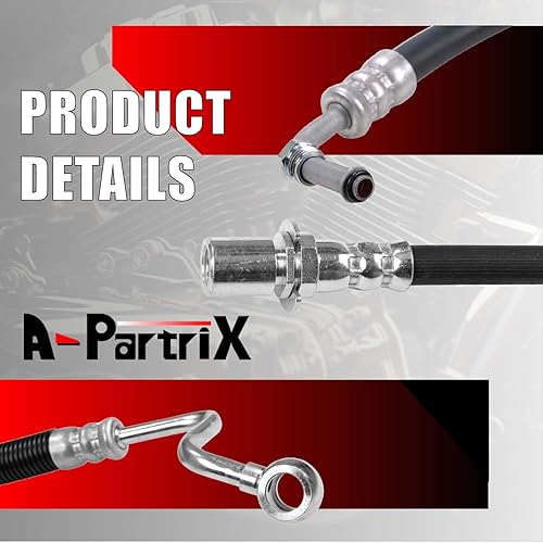 Miniatura 4 de A-Partrix 1PCS Front Lower Brake Line Brake Hose Brake Hydraulic Hose Fits Mitsubishi Mighty Max 1986-1994 Fits Mitsubishi Montero 1983-1991 Fits