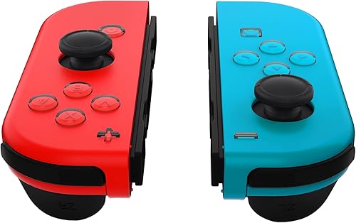 Miniatura 4 de eXtremeRate Controlador de repuesto ABXY Direction Home Capture + - Botones de gelatina, dos tonos azul rojo y transparente con símbolos de teclas