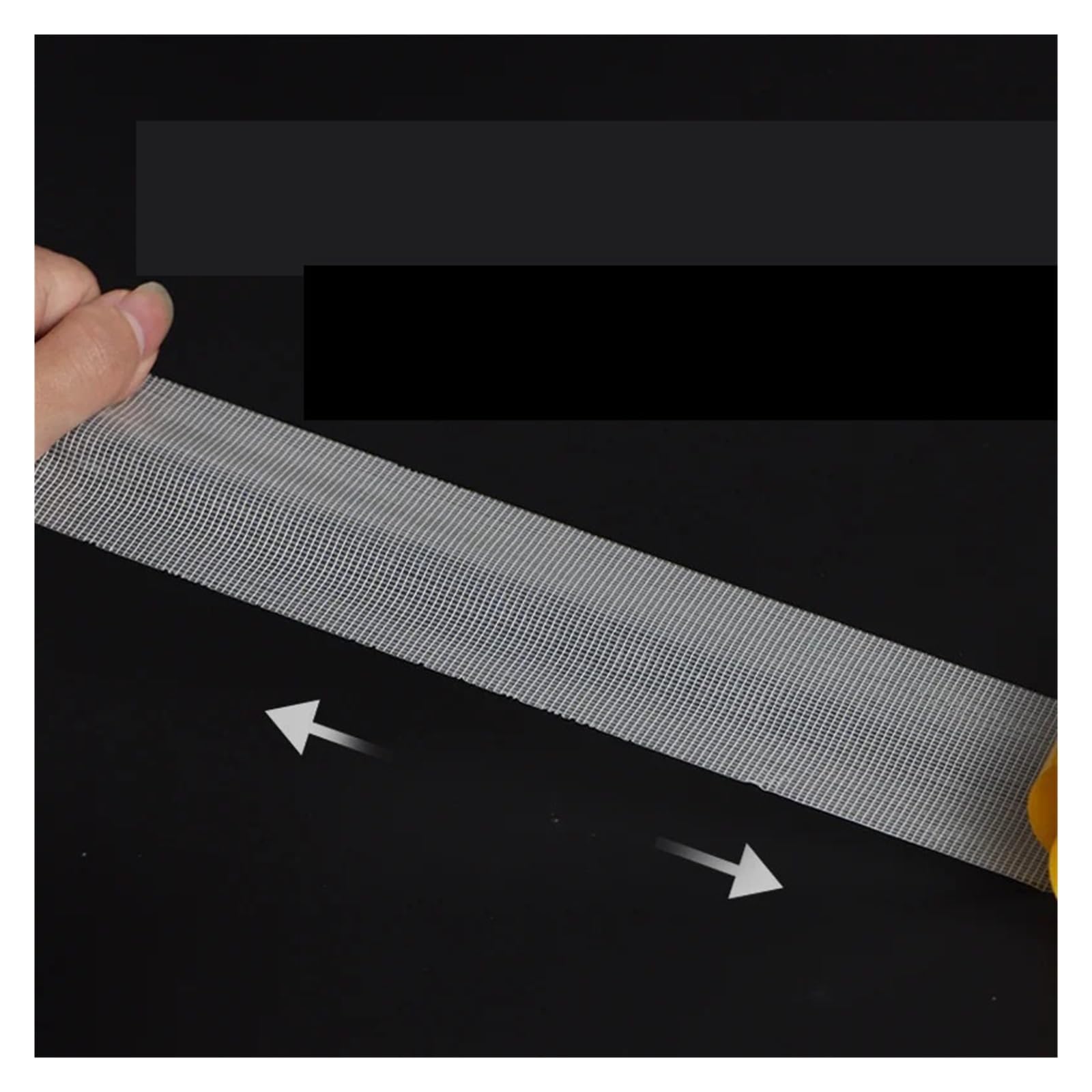 Zelt Reparaturband 10 m doppelseitiges Klebeband, hochviskose Gitterfaser, transparent, klebrige, wasserfeste Klebebänder aus Fasergewebe(5rolls,10M_50MM)
