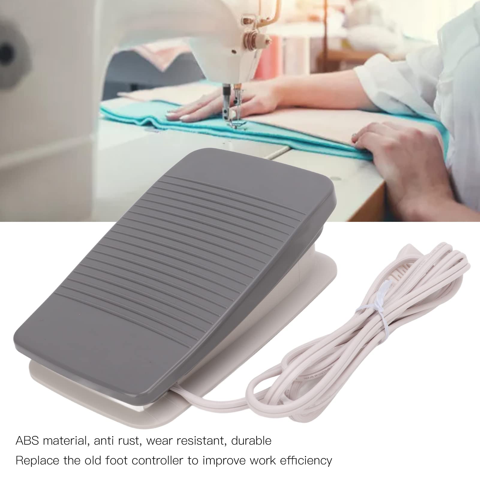 Pedal de Control de máquina de Coser, Ajuste de Velocidad, Cable de 158 cm, Material ABS, reemplazo para Modelos Antiguos, fácil instalación