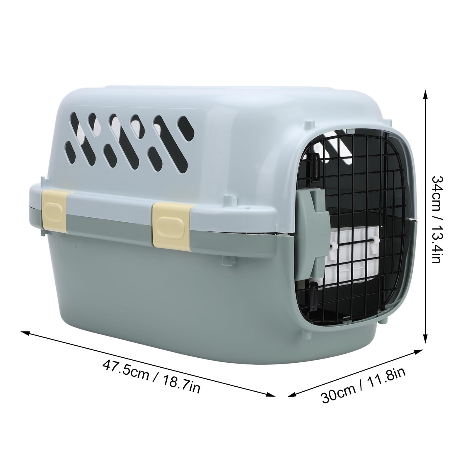 RIZGHWOY Trasportino da Viaggio per Gatti di Grandi Dimensioni Porta Rigida con Chiusura a Chiave Ventilazione su 4 Lati Trasportino Portatile per Cani per Viaggiare in Auto o in Aereo (S 5,7 pollici)