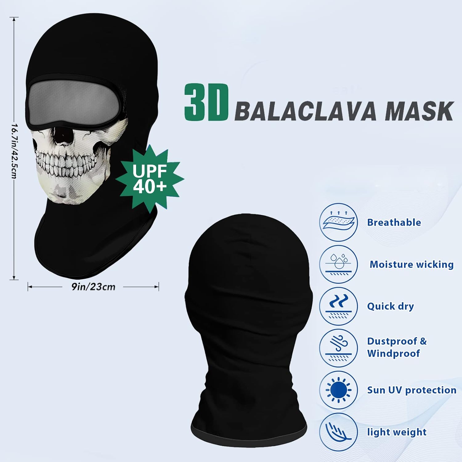 Obacle Balaclava Face Mask Men Women Lightweight for Ski Hunting Cycling Fishing - Image 2
