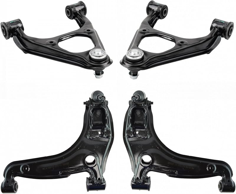 Kit de braços de controle dianteiros superiores e inferiores com pivôs TRQ para Mazda Miata 1990–1997 – 4 peças