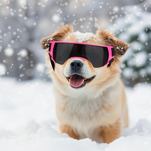 Miniatura 6 de Gafas de sol para perros de raza pequeña a media, lentes UV400 antivaho para cachorros, gafas de sol ajustables y ligeras para perros, para