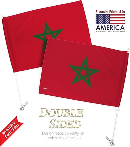 Miniatura 32 de Bandera de Estados Unidos con poste para coche, bandera para carros, 2 unidades, bandera de América, capó para auto, 4 de julio, decoración