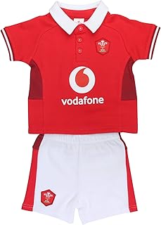 Buyit Official 2 Piece Baby Toddler Shirt and Shorts Set for Wales RU Rugby Word Cup 2023/24 | 3 Months - 3 Years (as8, age, 9_months, 12_months) Red