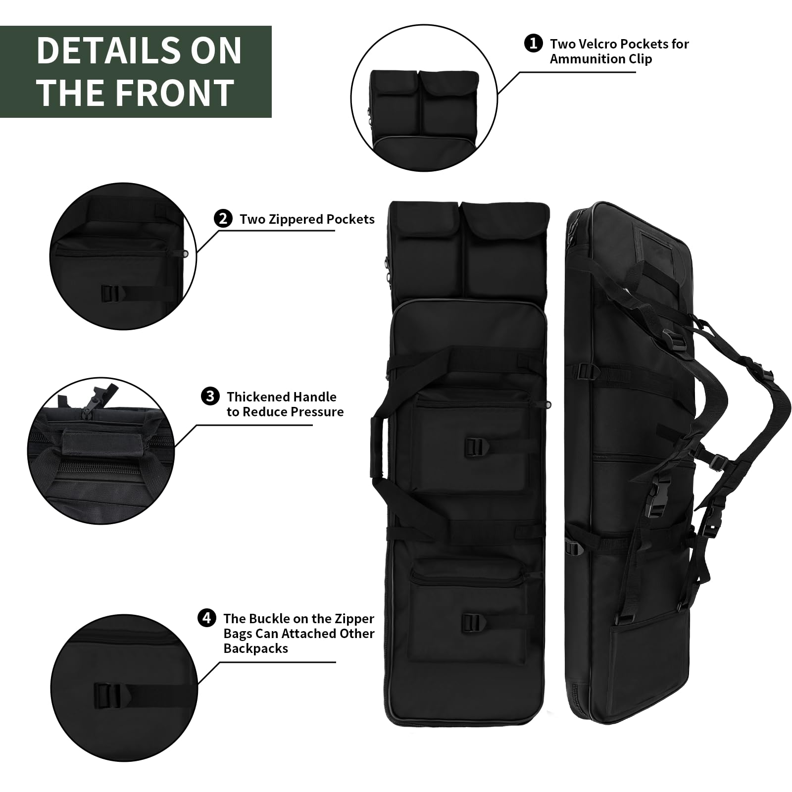 Snapklik.com : Rifle Soft Case - 30 Inch Gun Carry Bag, Padded Shotgun ...