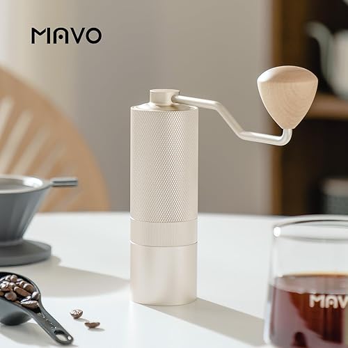 Miniatura 10 de MAVO Wizard - Juego de molinillo de café manual, molinillo de café de rebabas, capacidad de 0.71 oz con 2 rebabas CNC, pentágono y hexagonal,