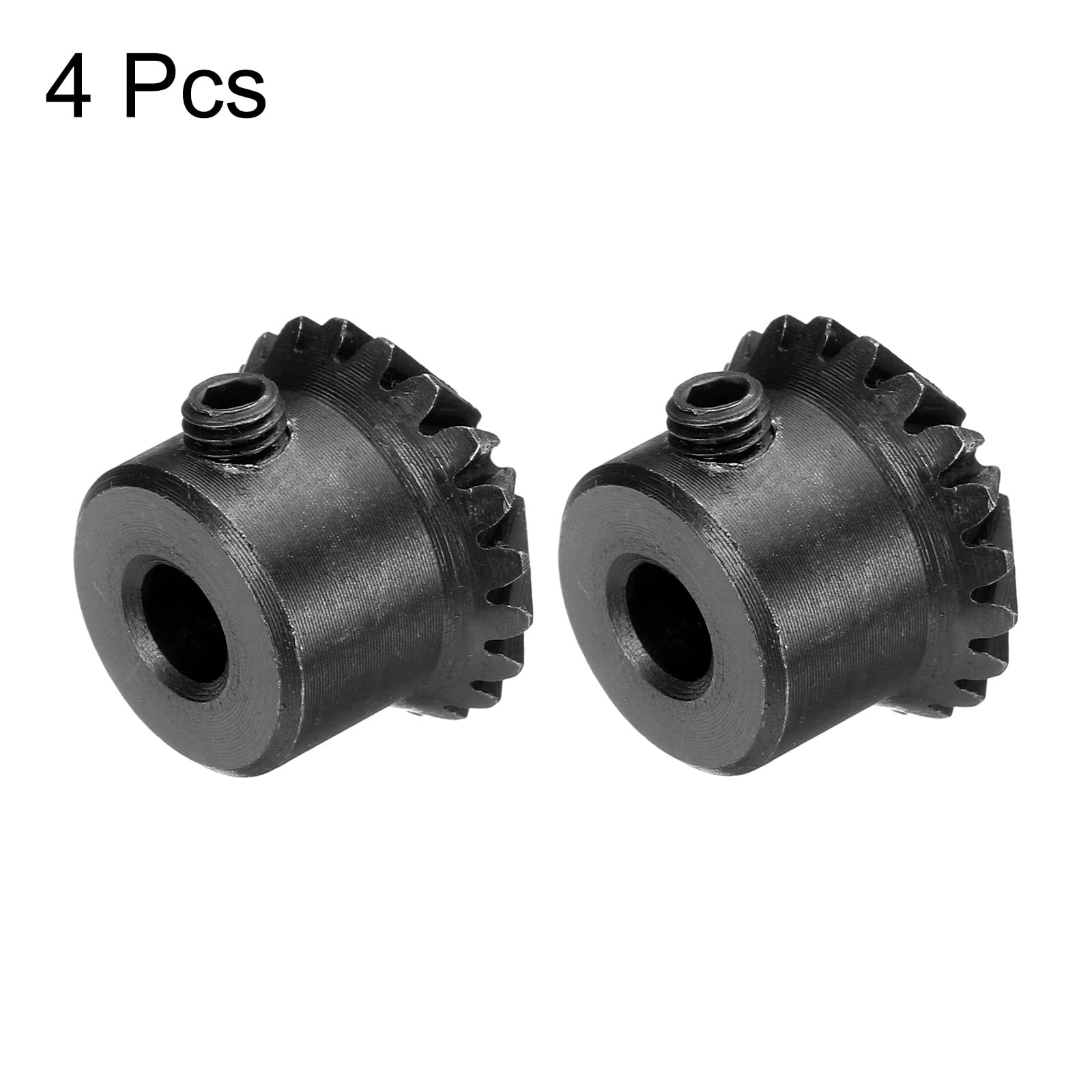 QUARKZMAN 4pcs Engrenage Conique 1 Module 1:1 Réduction Taux 20t 6mm Trou Dia Engrenage Conique Pignon Engrenage Laiton, 90 Degrés Direction Engrenage pour Matériel Mécanique Rotation