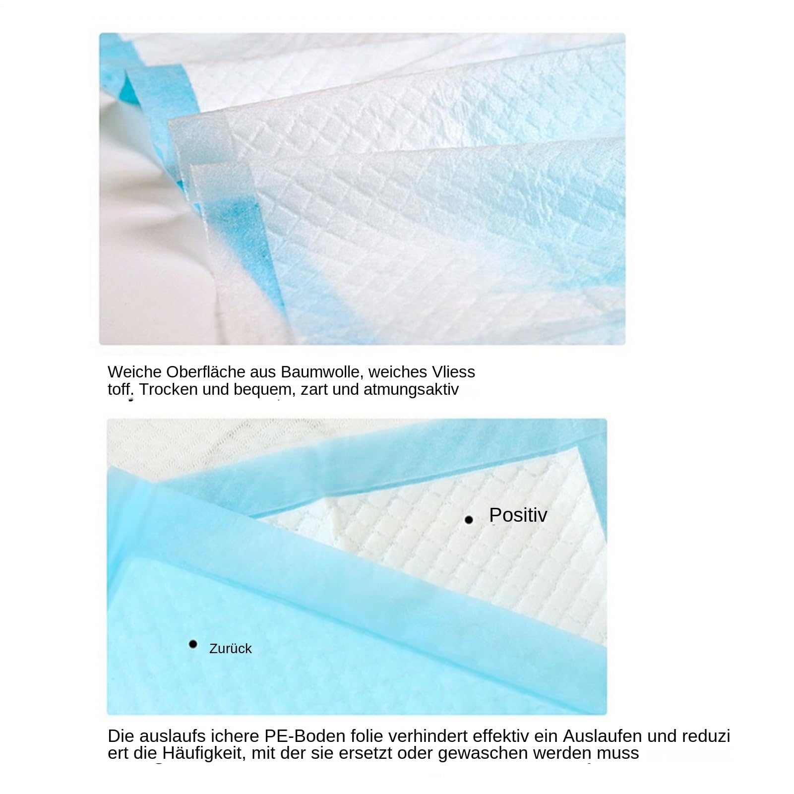 Cambiador de pañales para niños – tela no tejida, superficie absorbente y