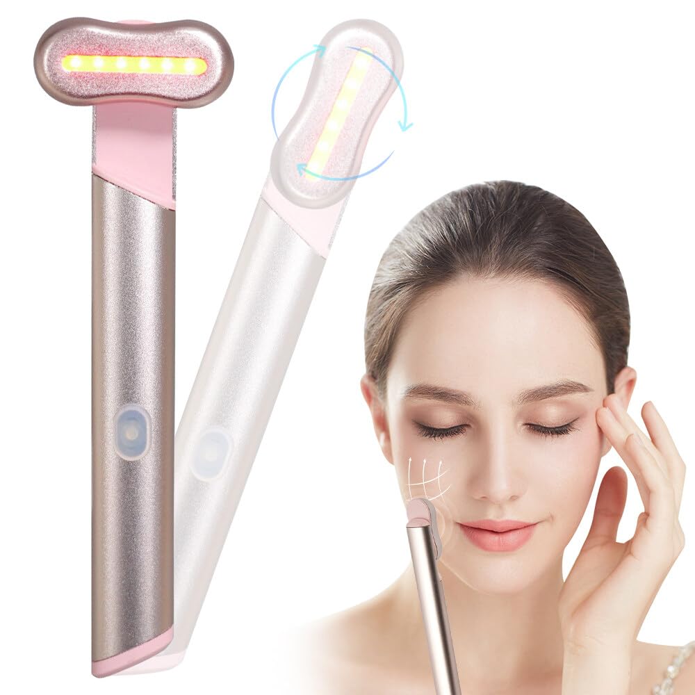 NAVESO Masajeador Facial EMS, Masajeador Facial Electrico Radiofrecuencia, Masajeador Facial Antiarrugas Lifting Reafirmante, Reductor de Papada Electrico, Masajeador Facial Ojos con Microcorriente