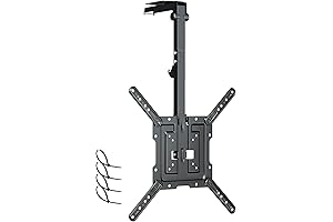 Ceiling Flip Down TV Mount for 23-55' TVs, Manual Drop Down TV...