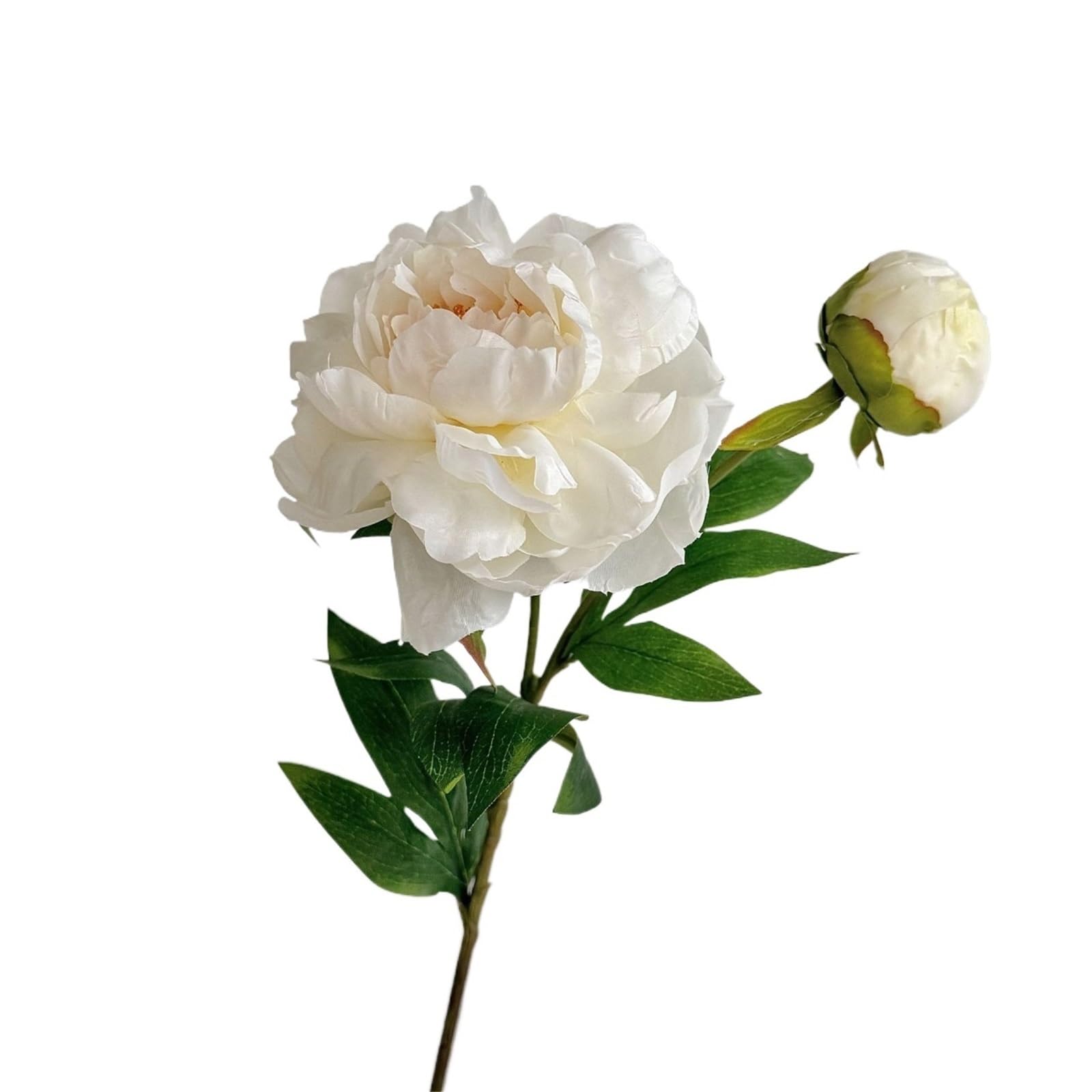 HONKERW fake flowers 3PCS Peony Artificial Flower Stems Fake Peonies Silk Floral Arrangement Real Touch Peony Flower for home Decor artificial(Wei�)