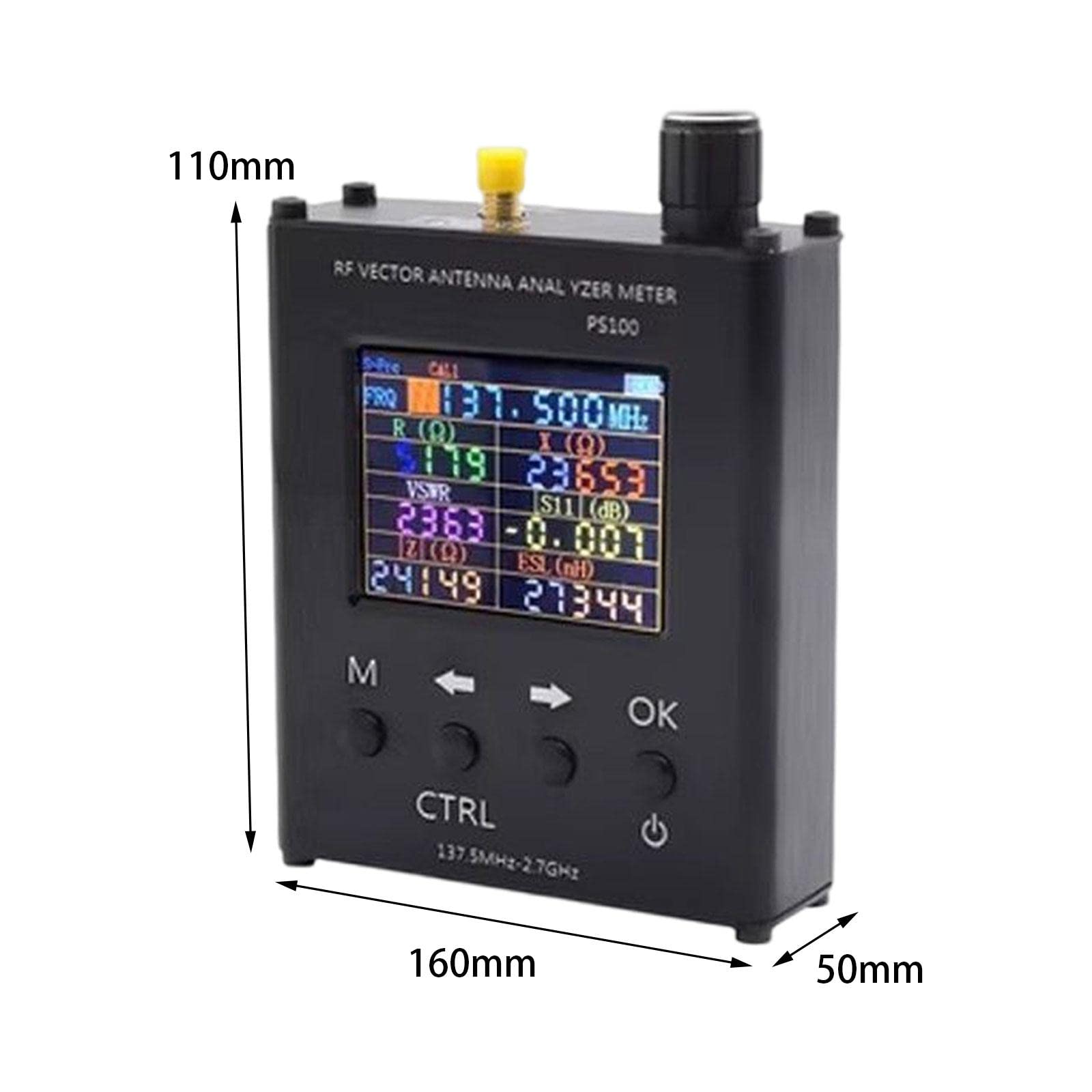 RAHYMA Analyse-Messtester N1201SA SWR S11 Impedanztester 137,5 MHz bis 2700 MHz Stehwellen-Analysegerät for Zubehör Professional/903