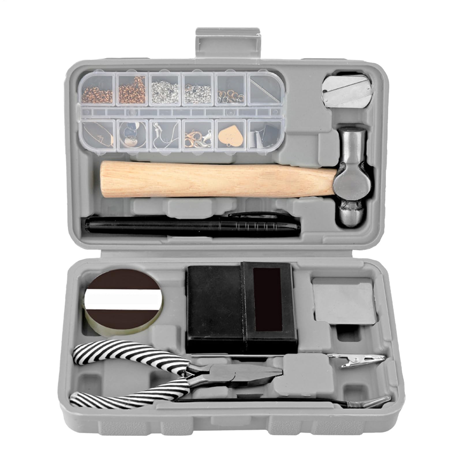 Kit di riparazione di gioielli, kit di strumenti per gioielli Set di | Forniture di artigianato per perline per perline per pinzette fatte a mano per adulti e donne