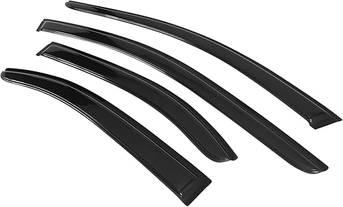 Miniatura 2 de IKON MOTORSPORTS Visera externa con cinta, compatible con Acura TSX 2004-2008, visera de ventana para automóvil, parasol de lluvia, color humo