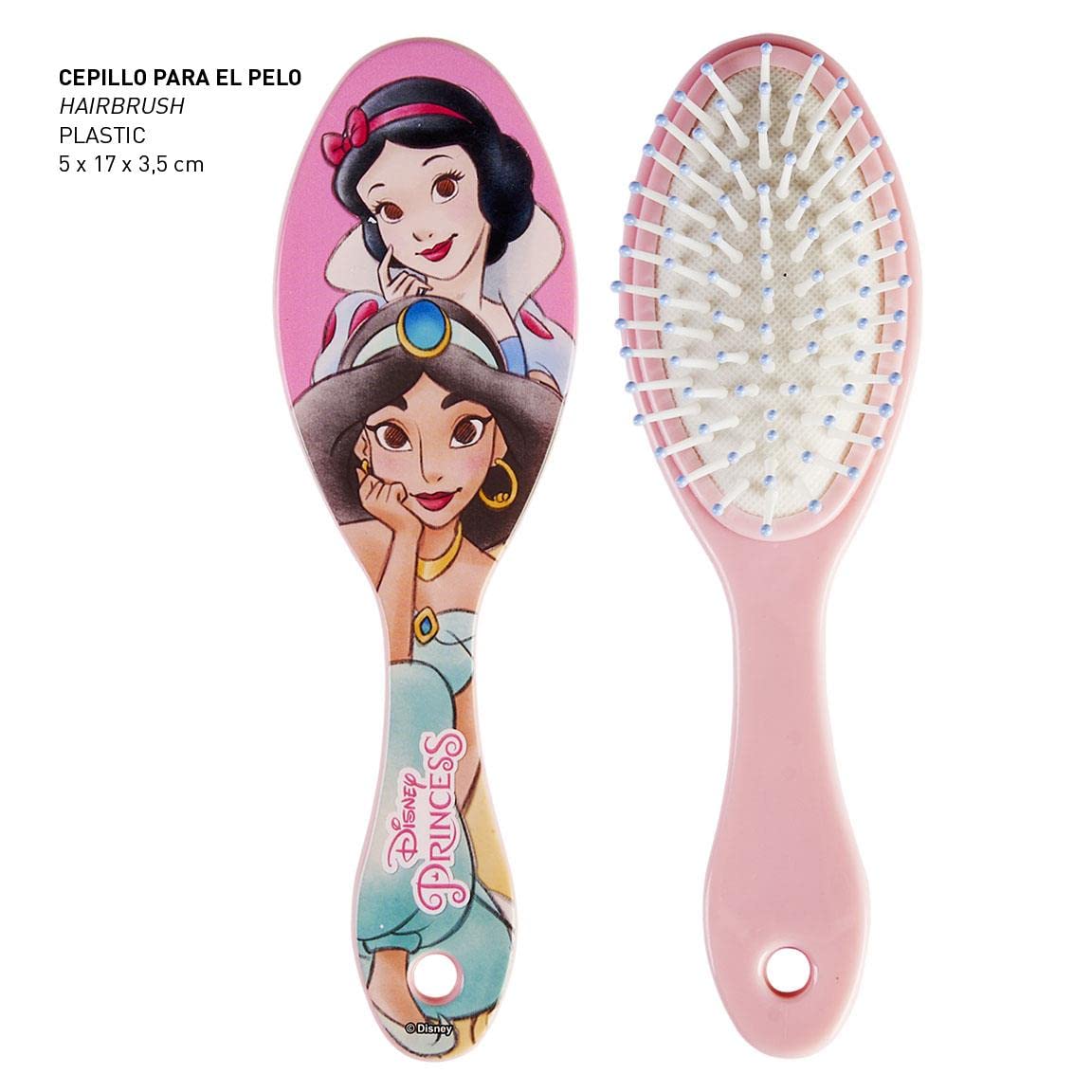 CERDÁ LIFE's LITTLE MOMENTS - Neceser Infantil Transparente de Princesas Disney Compuesto de [ Vaso de Plástico Cepillo de Pelo Toalla Microfibra] Licencia Oficial Disney, Rosa