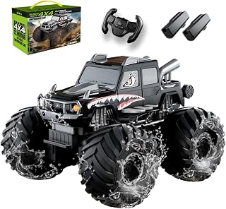 ZAVEN 遥控车 水陆两用 越野 4WD 360度旋转 2.4GHz 附带2节充电式电池 已通过技术认证 儿童用 热门