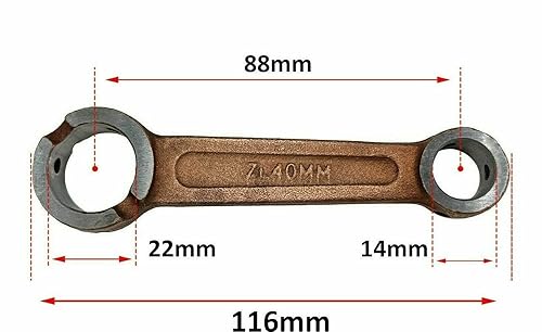 Miniatura 3 de ZL40 Conjunto de kit de cigüeñal con biela más larga, ajuste pistón de agujero alto de 80 cc, kit de motor de 2 tiempos y 80 cc