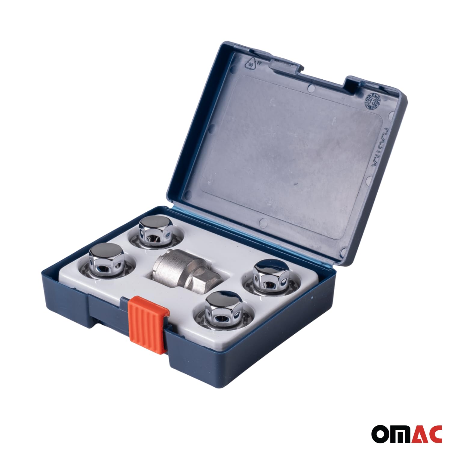 OMAC Wheel Lock Kit for Lincoln MKC 2014-2019 M12X1.5 Nut Chromed 4Locks & 1Key