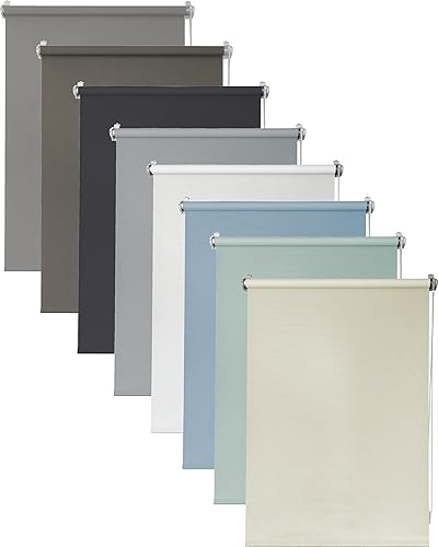 Thermo Verdunklungsrollo ohne Bohren (140 x 160 cm, Creme (Blackout))