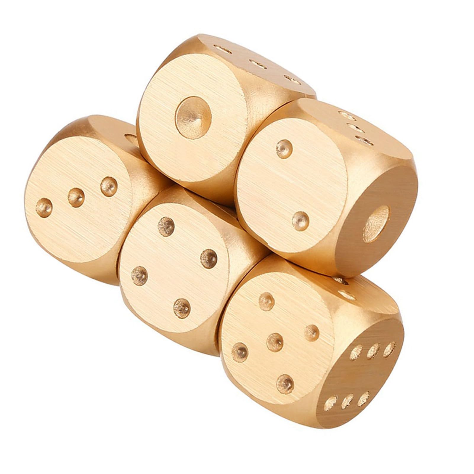 Il Miglior Modello di Deformazione, Set di Dadi da Gioco da Tavolo in Lega di Alluminio da 5 Pezzi con Scatola Rettangolare in Argento (Rettangolo)
