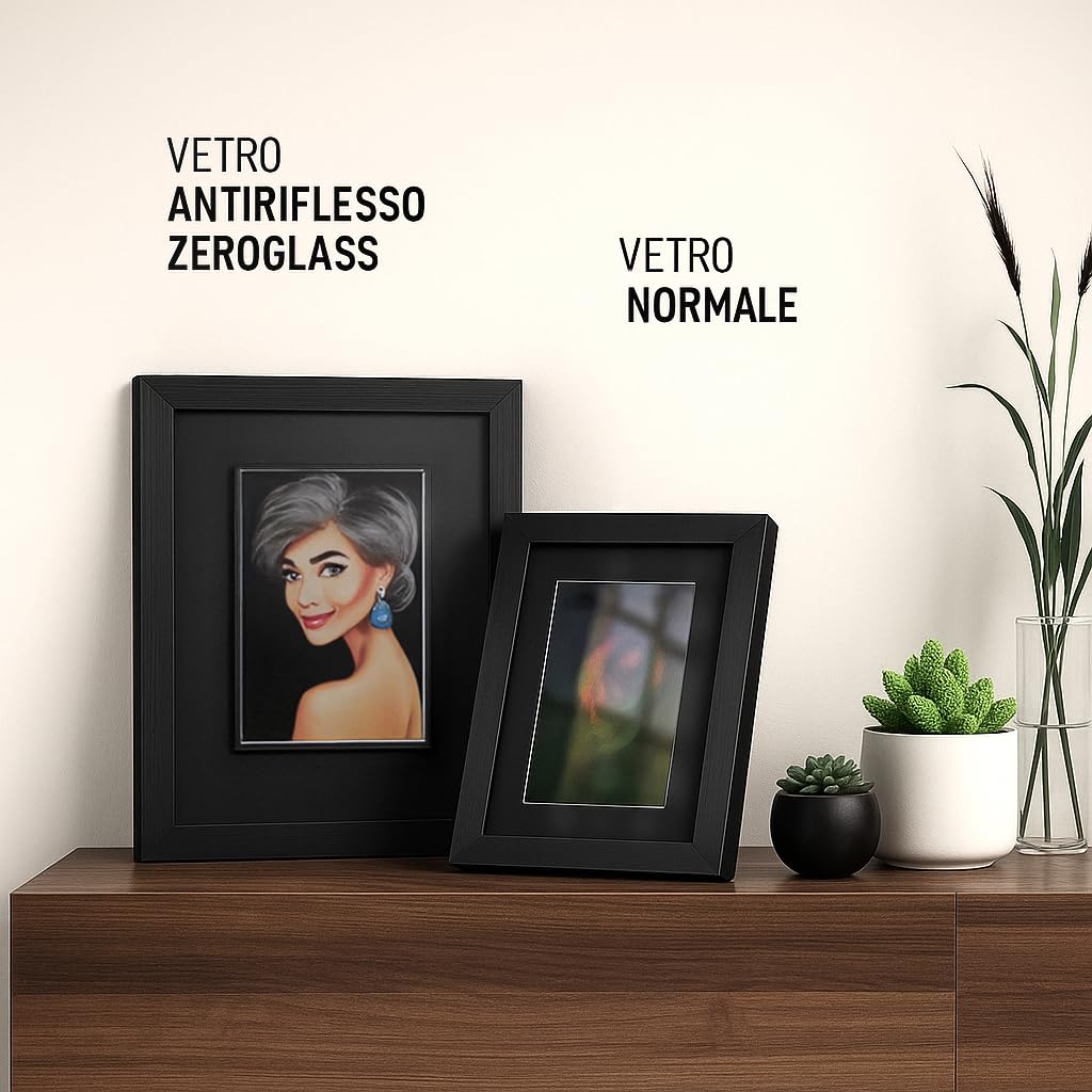 99% UVB - Vetro Museale - Conservativo - Extrachiaro - Antiriflesso - Professionale per l'arte. (30 × 45 cm)