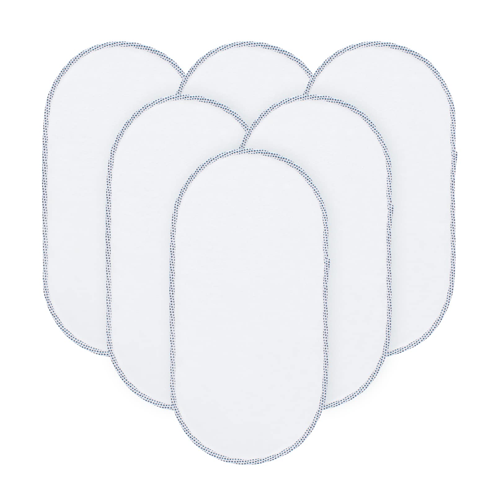 Waterproof Changing Pad Liners 6 Packs，Washable Reusable Changing Pad Liners,Portable Soft Baby Changing Table Liners for Boys Girls,23.6"x 11.8" White