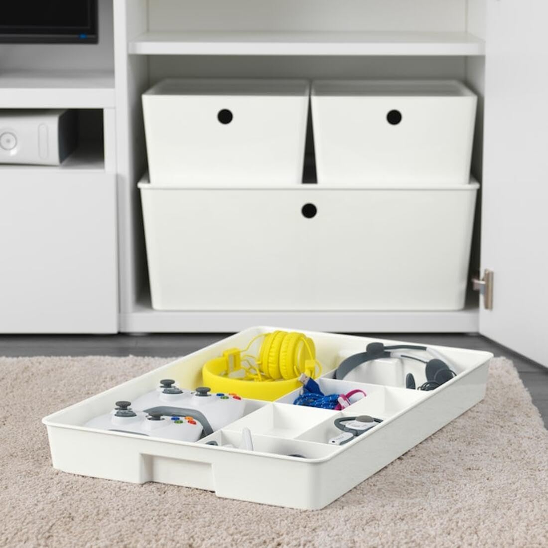 Ikea KUGGIS Insert with 8 compartments, White