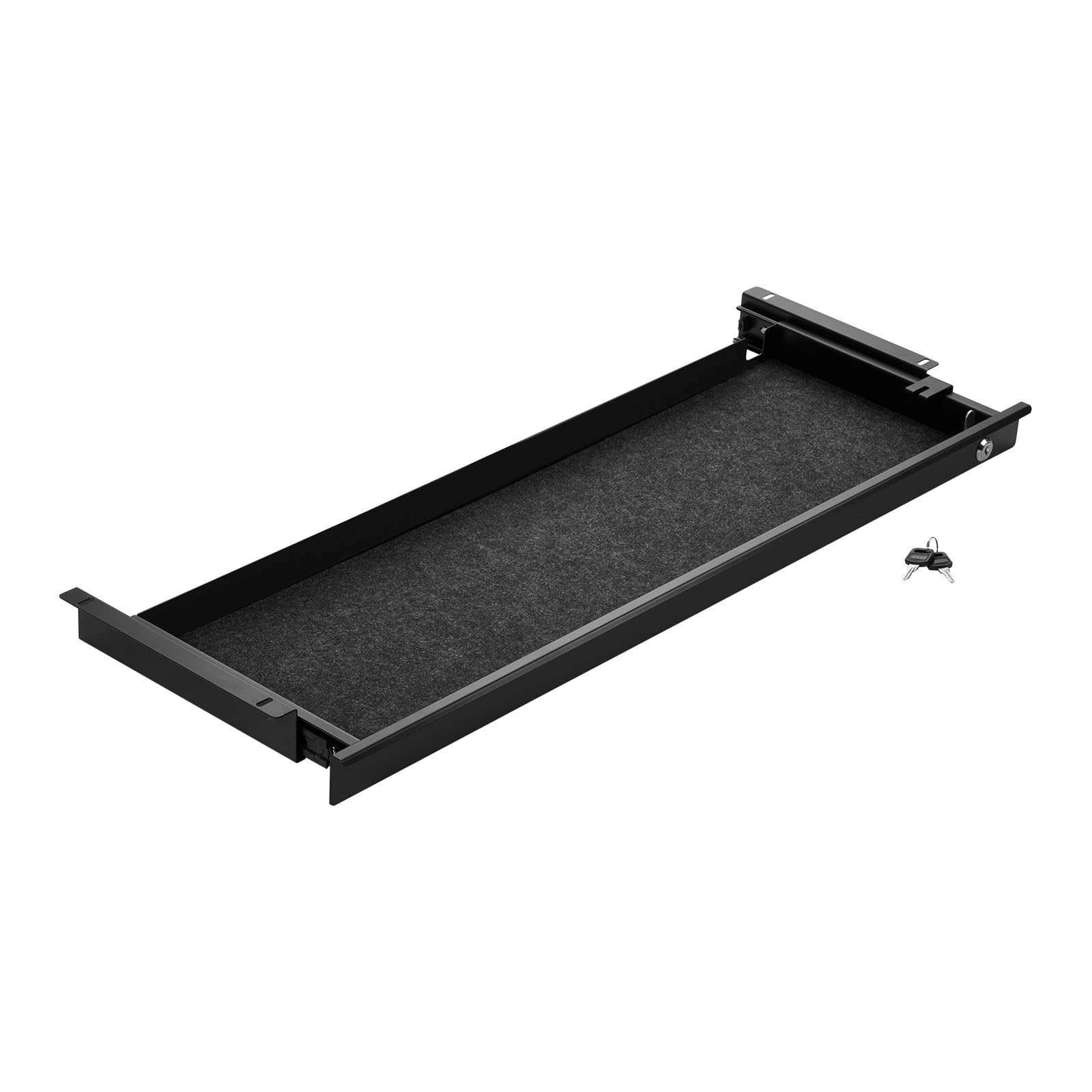 CAVO Cassetto portadocumenti in acciaio 850 mm nero chiudibile a chiave con ingresso cavi Cassetto sottopiano per scrivanie