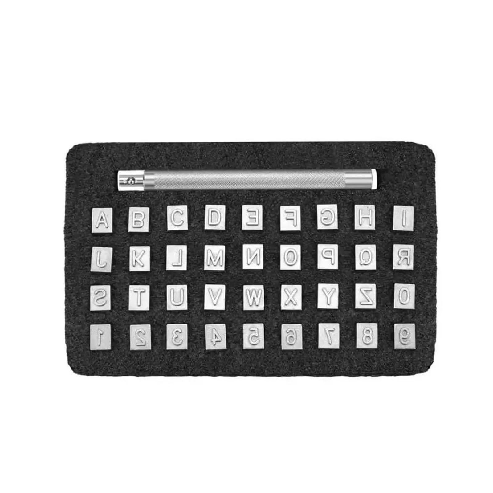 Leather Letter Stamp Set 36pcs Capital Letters Number Stamp Set 3/6mm Alphabet Tools Leather Craft Stamping Tool Letter for Clay Leathercraft(36pcs 3.0mm)