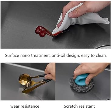 Kitchen Sink,Undermount Stainless Steel Kitchen Sink,small stainless steel sink,single bowl kitchen sink black,with Strainer Waste kit,for Home Vegetable Basin & Dishwashing Sink ( Size : 38*30cm/15*1