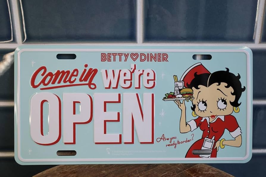 Amazon.co.jp: ベティちゃん ナンバープレート DINER OPEN オープン