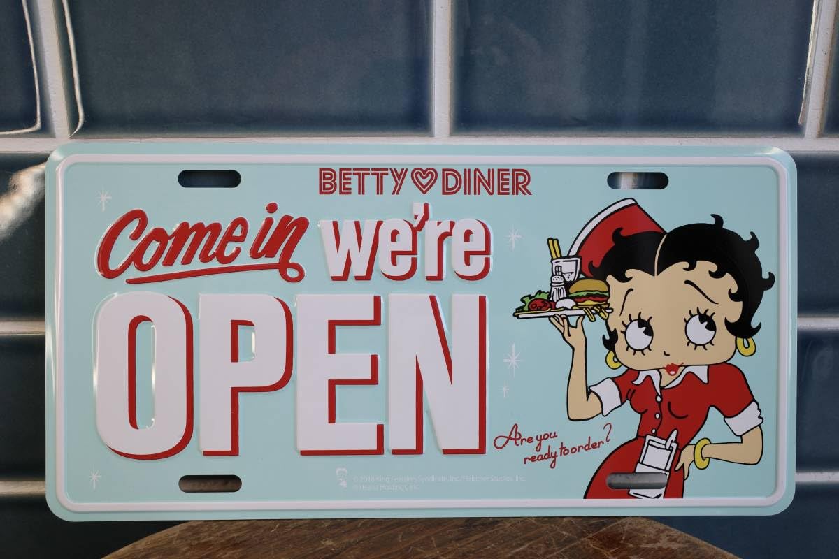 Amazon.co.jp: ベティちゃん ナンバープレート DINER OPEN オープン