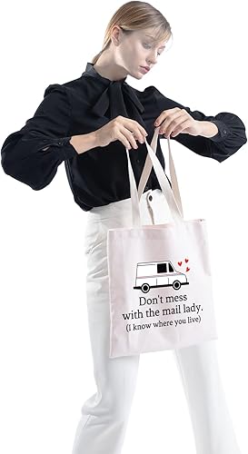 Miniatura 3 de ZJXHPO Divertido portador de correo de agradecimiento, no ensucies con el correo para mujer, bolsa de cosméticos para el trabajador postal, bolsa