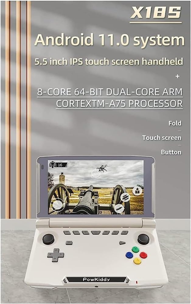 Consola de juegos arcade de mano, consola de juegos portátil retro con almacenamiento de 64 G y pantalla táctil IPS de 5.5 pulgadas para juegos clásicos