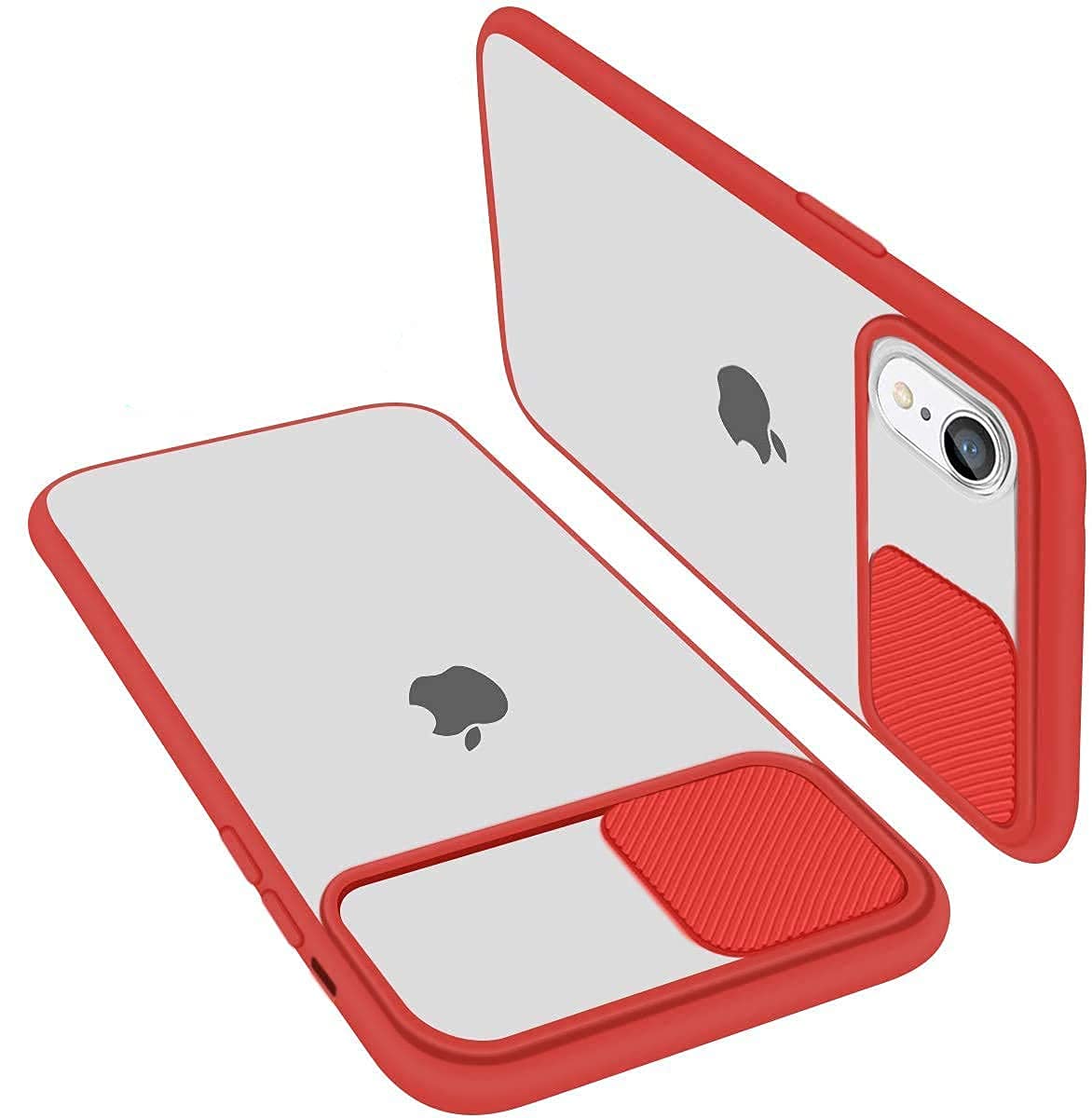 KASPARUS iPhone XR (XR, RED) Push Pull Protection Slide Cover Camera Lens Phone case Mobile Case for iPhone Soft Luxury Case Cover Anti-Scratch Anti-Fingerprint Covers for iPhone XR (XR, RED)