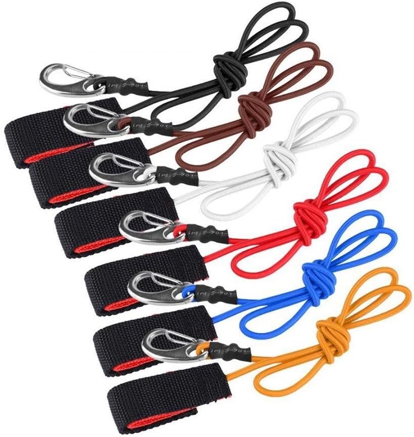 Elastic String Boating Kayak Paddle Safety Rod Leash with Carabiner for Paddling Rowing Boats Kayak Accessories